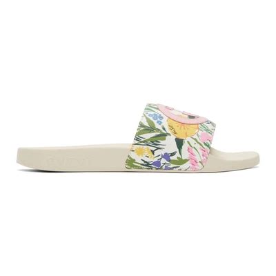 x ken scott pursuit floral print slide sandal gucci|Gucci Pursuit Slide Sandal (Women) .